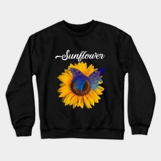 sunflower butterfly Crewneck Sweatshirt